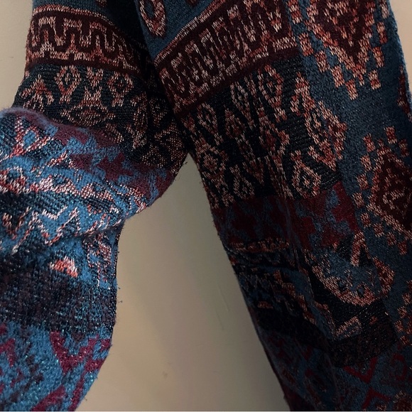 Chico's Textured Metallic Knit Cardigan casual office western bohemian - Picture 4 of 6